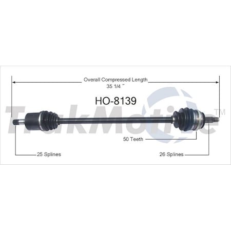 Surtrack Axle Cv Axle Shaft, Ho-8139 HO-8139